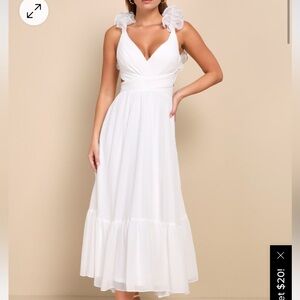 Lulu’s Lace Up Midi Dress